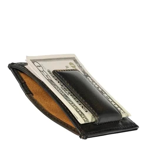 House of Jack Co. Skull Magnetic Money Clip Wallet 3.6cm (1.4in) | Full Grain Leather thumbnail 4