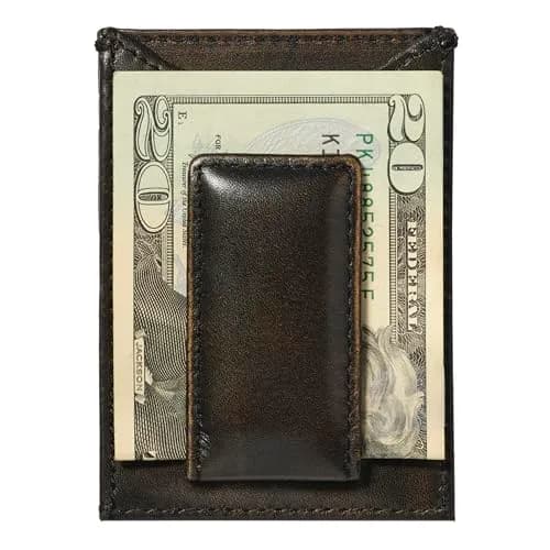 House of Jack Co. Skull Magnetic Money Clip Wallet 3.6cm (1.4in) | Full Grain Leather thumbnail 6