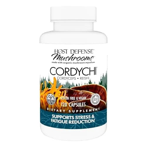 Host Defense CordyChi Capsules 120 Count | Immune Support & Energy Boost with Cordyceps & Reishi thumbnail 1