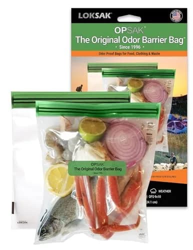 LOKSAK OPSAK Odorproof Dry Bags 7 in x 7 in | Leak-proof, Reusable, Waterproof (2 Pack) — 9 x 10 inch