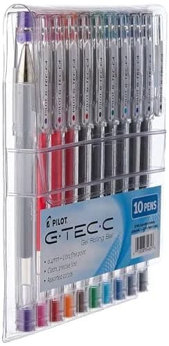 PILOT G-Tec-C Gel Ink Rollerball Pens Ultra Fine Point 0.4mm Assorted Colors 10-Pack Pouch | Smooth Ink Flow Writing Instrument thumbnail 2