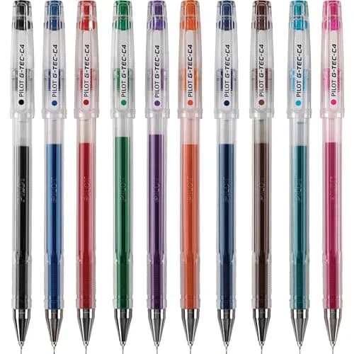 PILOT G-Tec-C Gel Ink Rollerball Pens Ultra Fine Point 0.4mm Assorted Colors 10-Pack Pouch | Smooth Ink Flow Writing Instrument thumbnail 3