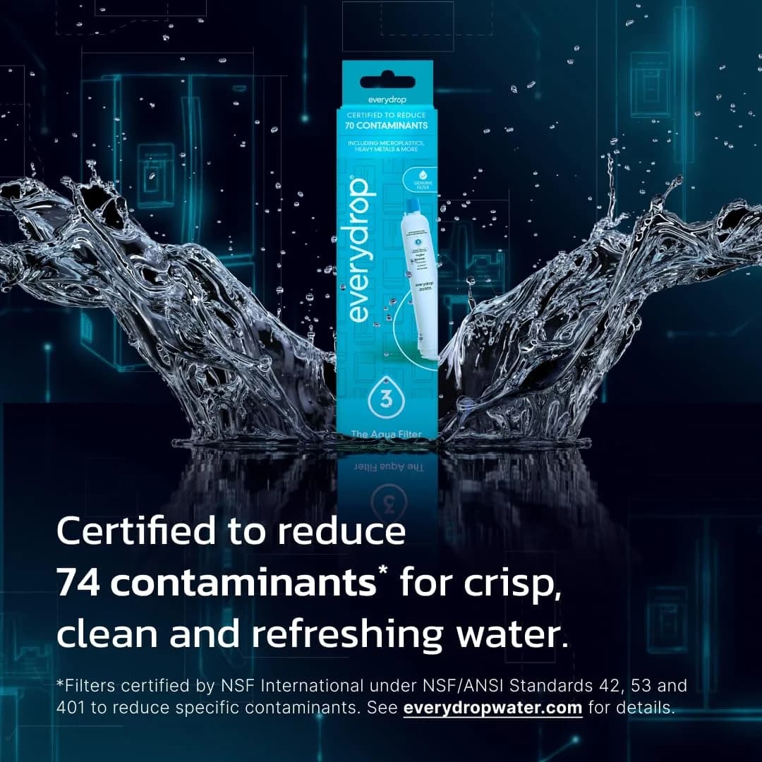 EveryDrop by Whirlpool EDR3RXD1 Refrigerator Water Filter 1 Count (0.34 kg) | NSF Certified to Reduce 74 Contaminants - view 2