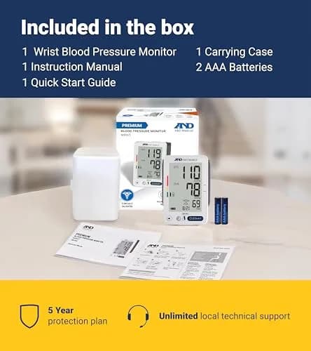 A&D Medical UB-543 Wrist Blood Pressure Monitor for Home Use | Accurate Multi-User Wrist BP Device thumbnail 9