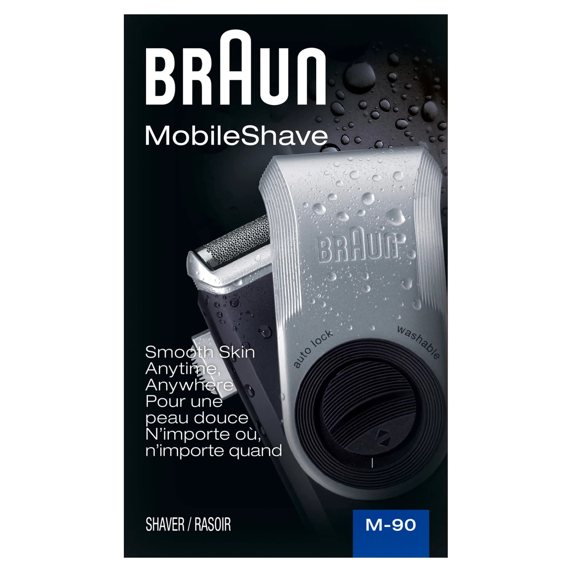 Braun Mobile Shaver M90 | Battery Operated Foil Shaver with Precision Trimmer - main product image