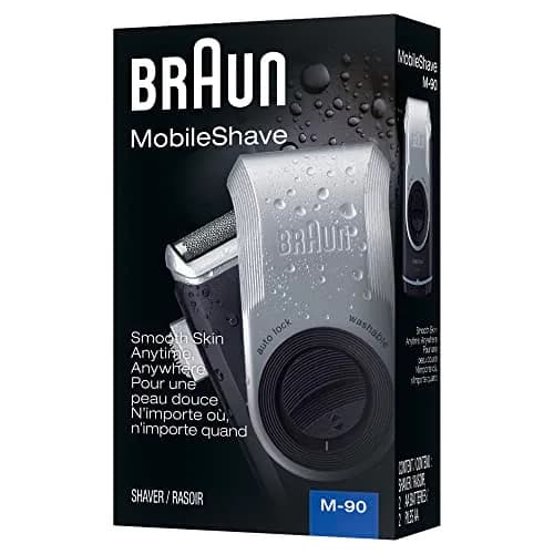 Braun Mobile Shaver M90 | Battery Operated Foil Shaver with Precision Trimmer thumbnail 2