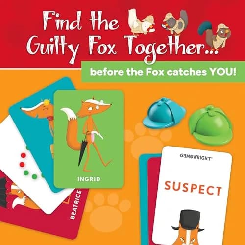 Gamewright Outfoxed! Cooperative Whodunit Board Game for Kids Ages 4-8, 4 Players | Educational Logic and Deduction Skills thumbnail 4