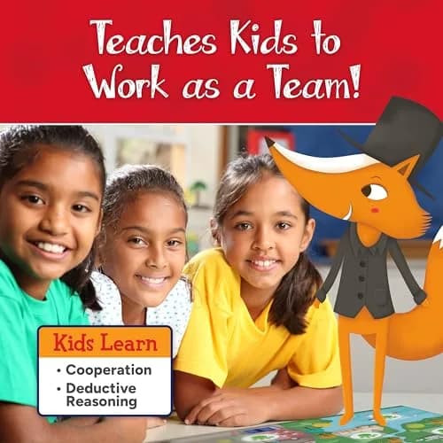 Gamewright Outfoxed! Cooperative Whodunit Board Game for Kids Ages 4-8, 4 Players | Educational Logic and Deduction Skills thumbnail 5