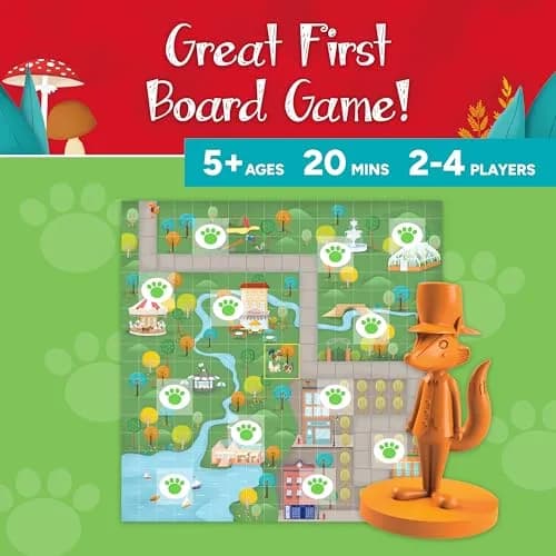 Gamewright Outfoxed! Cooperative Whodunit Board Game for Kids Ages 4-8, 4 Players | Educational Logic and Deduction Skills thumbnail 6