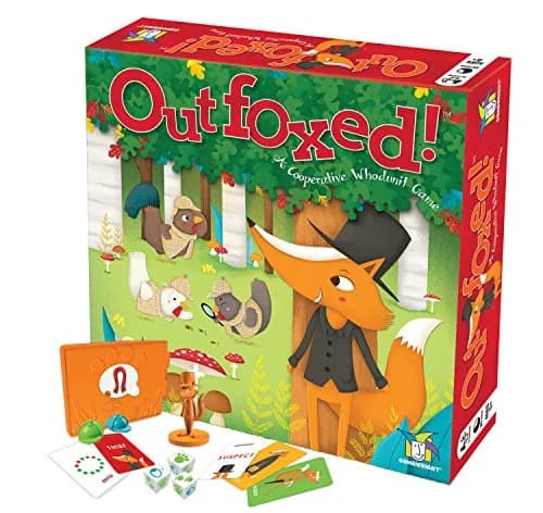 Gamewright Outfoxed! Cooperative Whodunit Board Game for Kids Ages 4-8, 4 Players | Educational Logic and Deduction Skills thumbnail 1