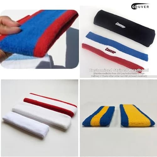 COUVER HB210 3 Striped Wide Basketball Headband | Heavy Sweat Absorption & Breathable Fit (70-120 chars) thumbnail 6