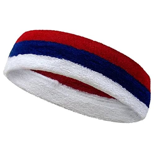 COUVER HB210 3 Striped Wide Basketball Headband | Heavy Sweat Absorption & Breathable Fit (70-120 chars) thumbnail 2