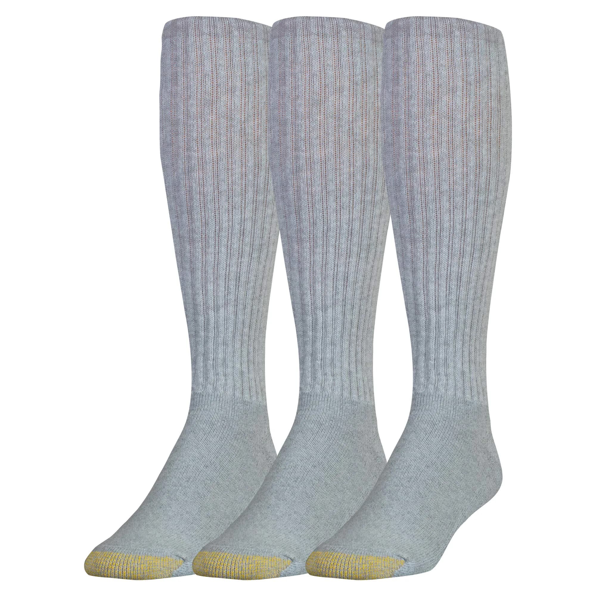GOLDTOE Men's Ultra Tec Performance Over-The-Calf Athletic Socks 3-Pairs | Moisture Control & Durability