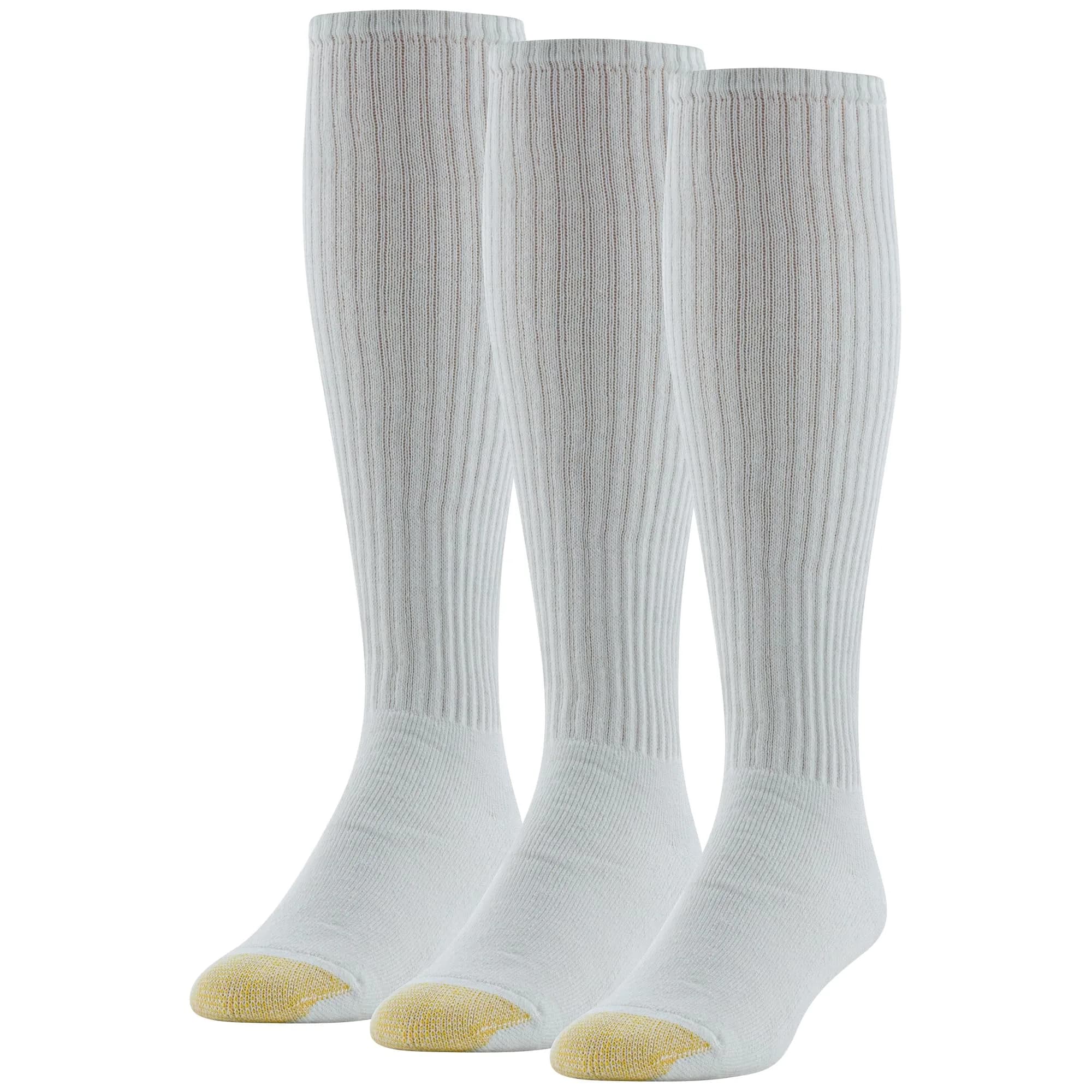 GOLDTOE Men's Ultra Tec Performance Over-The-Calf Athletic Socks 3-Pairs | Moisture Control & Reinforced Toe