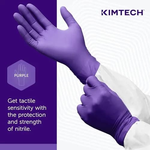 Kimberly-Clark Nitrile Gloves X-Large Purple 90-Count | Chemical Resistant, Powder-Free, Textured Fingertips thumbnail 6