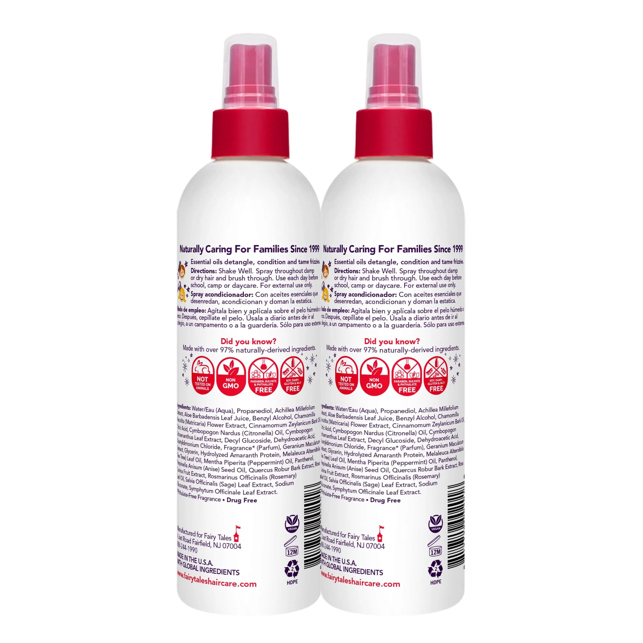 Fairy Tales Rosemary Repel Daily Kids Conditioning Spray, 8 fl oz, Pack of 2 | Lice Defense Formula - view 2