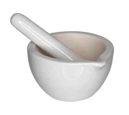 GSC International Porcelain Mortar and Pestle 60 mL | Laboratory Grade Unglazed & Glazed thumbnail 1
