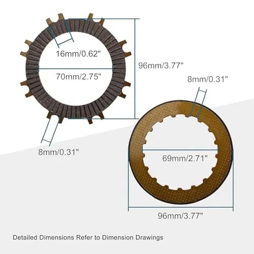 GOOFIT Single-Automatic Clutch Plate 97mm x 70mm x 16mm | For 50cc-125cc ATVs, Dirt Bikes, Go Karts thumbnail 2