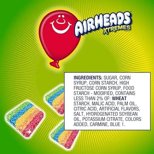 Airheads Xtremes Candy Bites, Rainbow Berry, 3.8 Ounce (12-Pack) | Fruity Sour Chewy Candy for Kids & Adults thumbnail 7