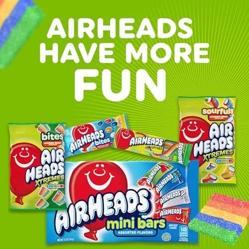 Airheads Xtremes Candy Bites, Rainbow Berry, 3.8 Ounce (12-Pack) | Fruity Sour Chewy Candy for Kids & Adults thumbnail 9