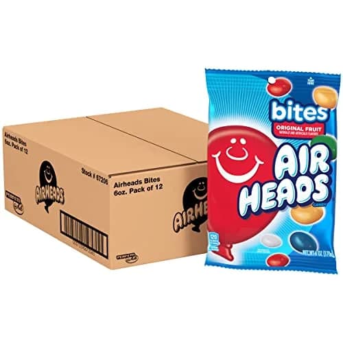 Airheads Candy Bites, Assorted Fruit Flavors, 6 Oz | Fruity Chewy Nut-Free Snack thumbnail 1