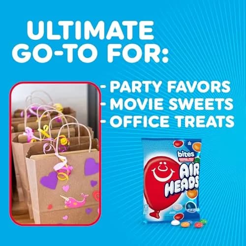 Airheads Candy Bites, Assorted Fruit Flavors, 6 Oz | Fruity Chewy Nut-Free Snack thumbnail 6