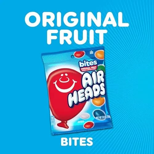 Airheads Candy Bites, Assorted Fruit Flavors, 6 Oz | Fruity Chewy Nut-Free Snack thumbnail 2