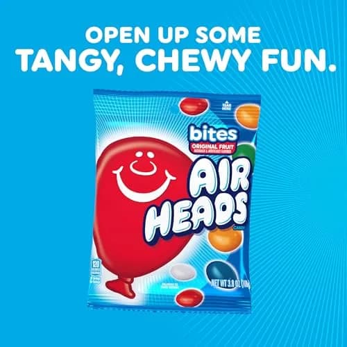 Airheads Candy Bites, Assorted Fruit Flavors, 6 Oz | Fruity Chewy Nut-Free Snack thumbnail 3