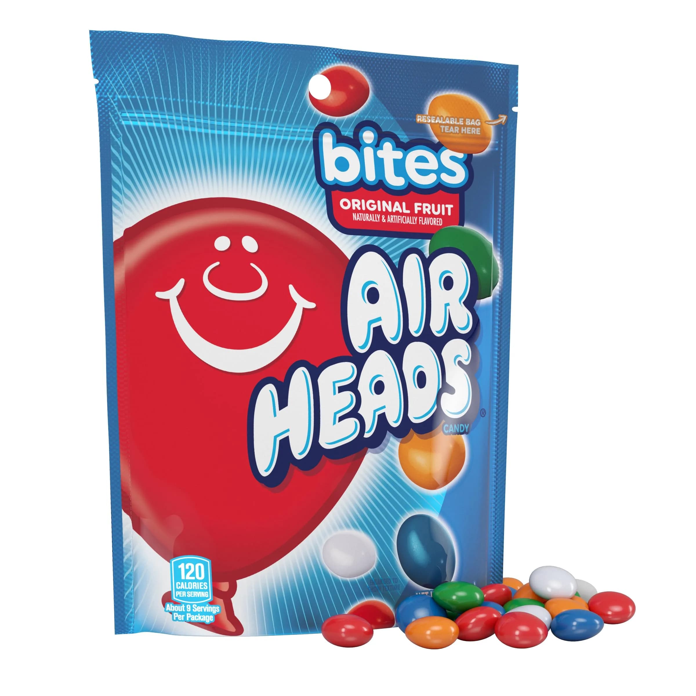 Airheads Candy Bites, Assorted Fruit Flavors, 6 Oz | Fruity Chewy Nut-Free Snack — 9 Ounce