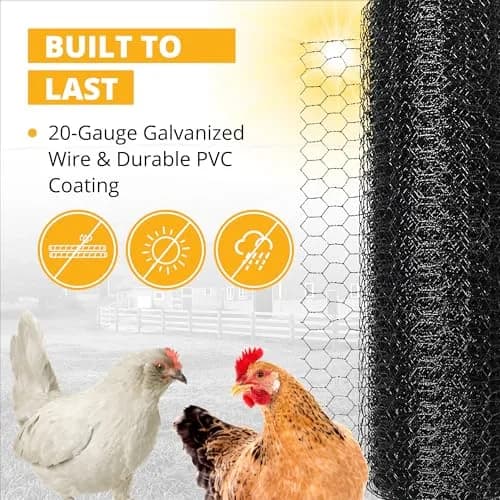 Stromberg's PVC-Coated Galvanized Wire Fencing, 3' x 100' Roll | Long-lasting, Weatherproof Poultry & Garden Barrier thumbnail 3