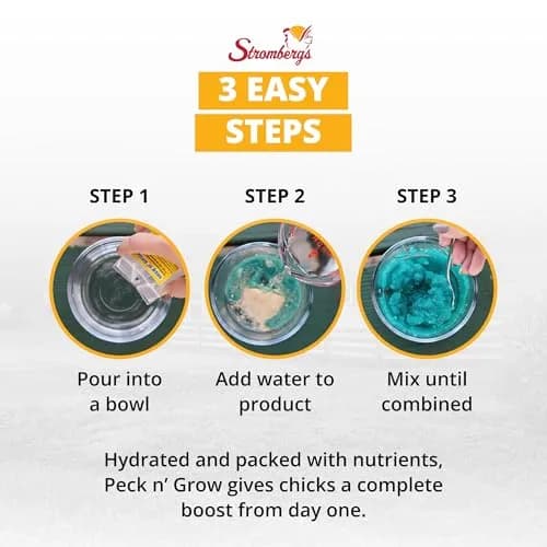 Stromberg's Peck n' Grow 0.28 oz Pack for 100 Chicks | Supports Early Chick Development thumbnail 6