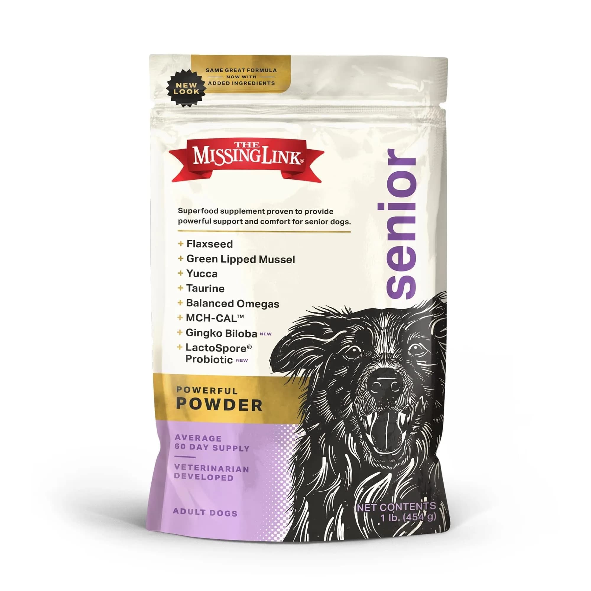 The Missing Link Senior Dog Supplement 1lb | Supports Bones, Joints, Skin, Heart & Cognition