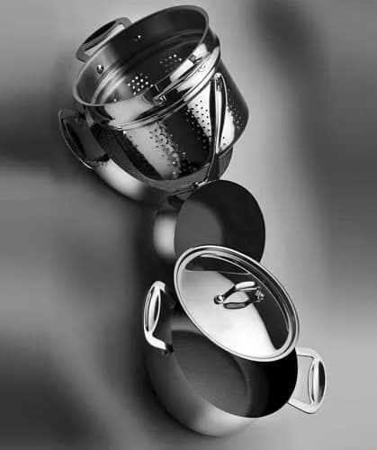 MEPRA Glamour Stone Pasta Insert Pot 22 CM | Durable Stainless Steel Cookware thumbnail 2