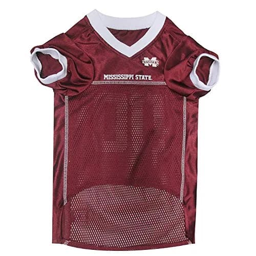 Pets First NCAA College Mississippi State Bulldogs Mesh Jersey for DOGS & CATS Large | Licensed Dog Jersey with your Favorite Football Team thumbnail 5