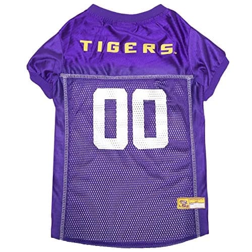 Pets First NCAA College LSU Tigers Mesh Jersey for DOGS & CATS, Medium | Licensed Dog Jersey with College Team thumbnail 1