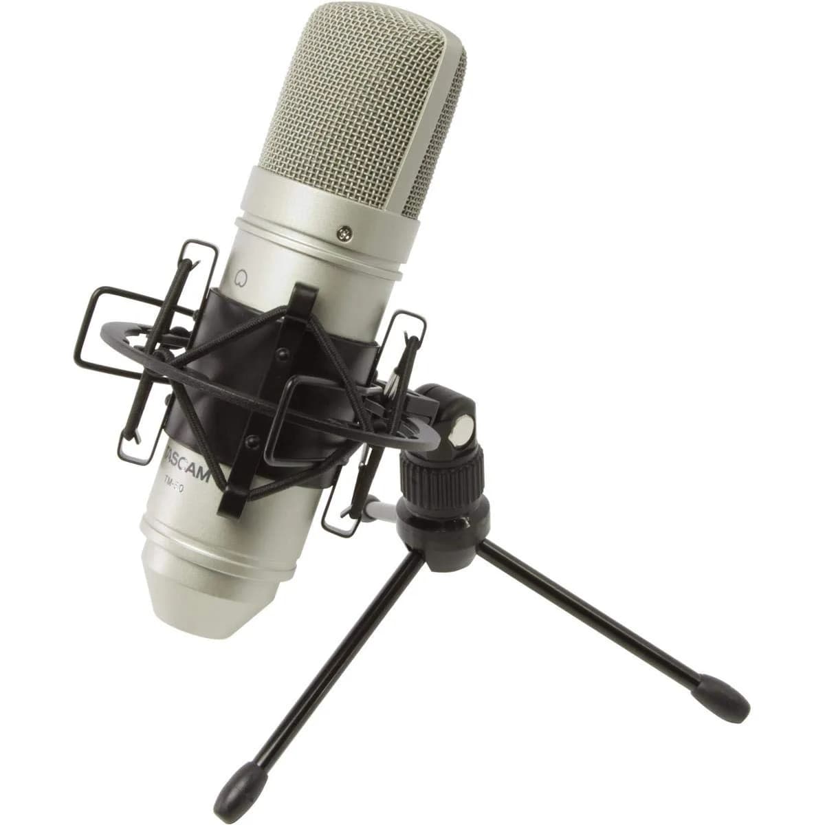Tascam TM-80 Large Diaphagm Condenser Microphone, Silver | Home Recording & Studio Quality