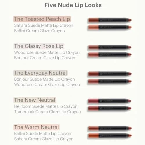 Glo Skin Beauty Suede Matte Lip Crayon, Long-Lasting Color, Demure | Velvety Matte Lipstick for All thumbnail 8