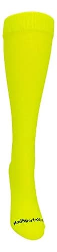 MadSportsStuff Softball Socks with Stitches Over the Calf (Neon Yellow/Red, Small) | High-Performance Athletic Socks thumbnail 3