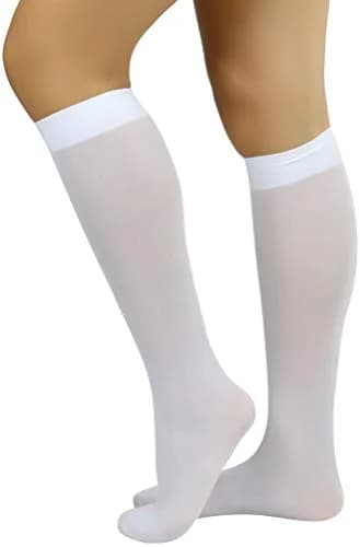 ToBeInStyle Women’s Opaque Knee High Nylon Socks White | Comfortable & Fashionable (70-120 chars) thumbnail 3
