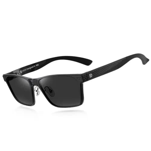 DUCO Polarized Square Sunglasses for Men 8207 | Lightweight Aluminum-Magnesium Frame, UV400 Polarized TAC Lenses thumbnail 1