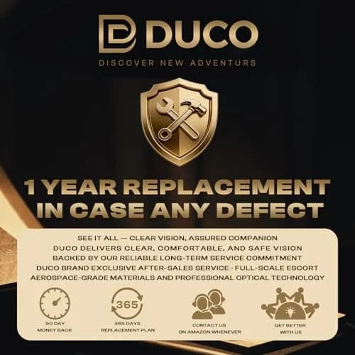 DUCO Polarized Square Sunglasses for Men 8207 | Lightweight Aluminum-Magnesium Frame, UV400 Polarized TAC Lenses thumbnail 9