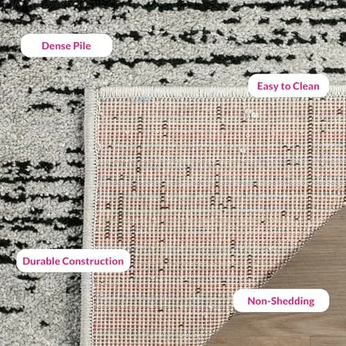 SAFAVIEH Adirondack Accent Rug 2'6"x4' | Silver & Black, Modern & Durable (70-120 chars) thumbnail 2