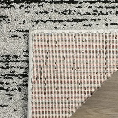 SAFAVIEH Adirondack Area Rug 4x6, Silver & Black | Modern & Durable Polypropylene thumbnail 4