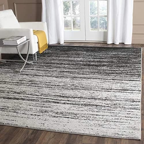 SAFAVIEH Adirondack Area Rug 4x6, Silver & Black | Modern & Durable Polypropylene thumbnail 5