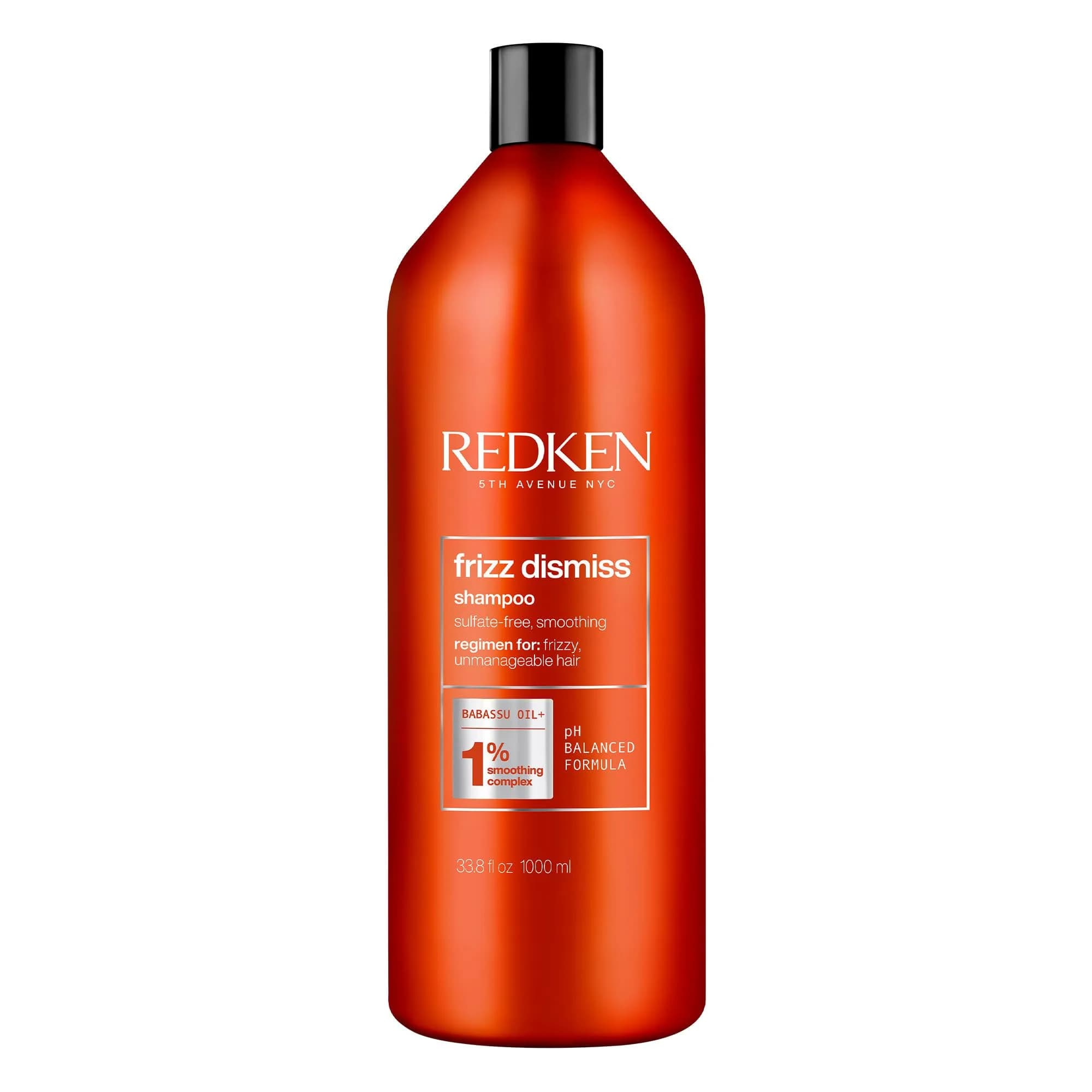 Redken Frizz Dismiss Shampoo – For Frizzy Hair, 1000ml (33.8 Fl Oz) | Sulfate-Free Formula for Smoothness - main product image