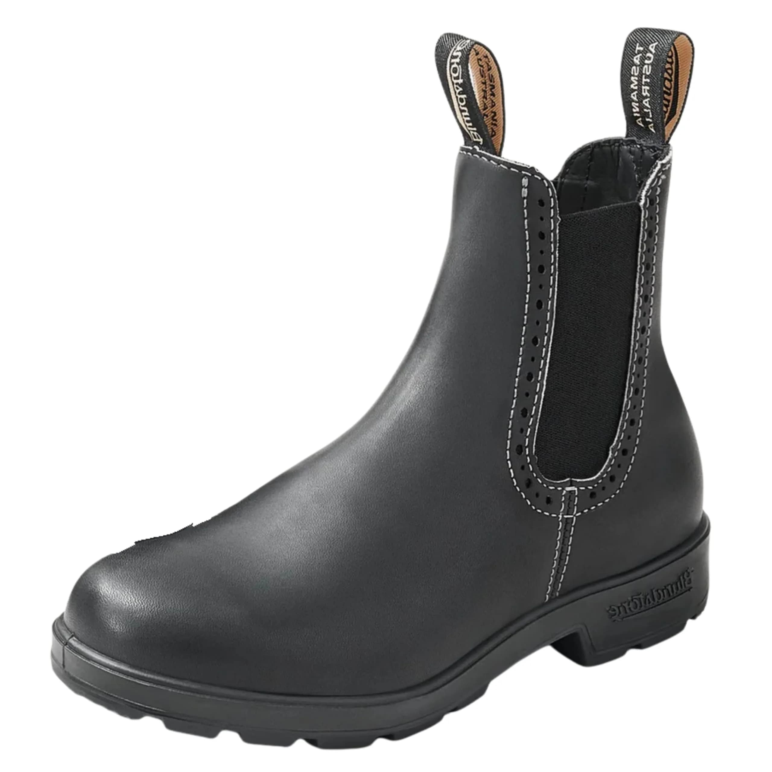 Blundstone Chelsea Boots Women Slip On High Top Ankle Boot Voltan Blk 4.5AU | Water-Resistant Leather, Cushioned Comfort