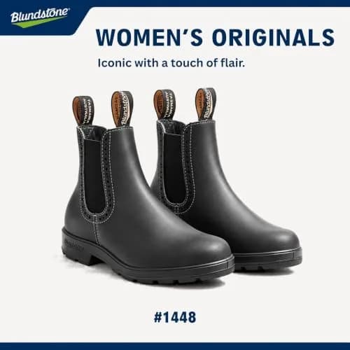 Blundstone Chelsea Boots Women Slip On High Top Ankle Boot Voltan Blk 4.5AU | Water-Resistant Leather, Cushioned Comfort thumbnail 4