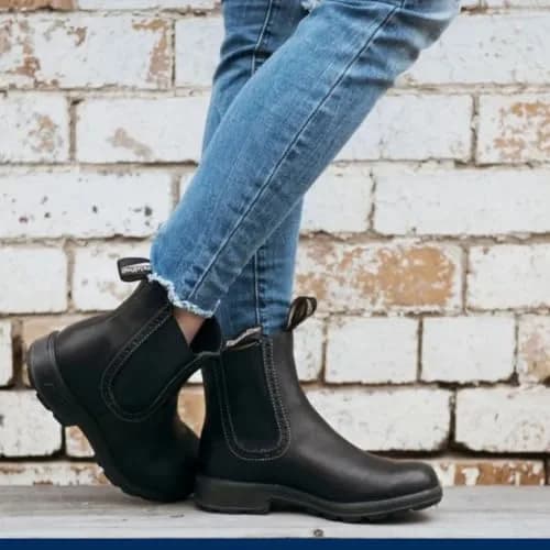 Blundstone Chelsea Boots Women Slip On High Top Ankle Boot Voltan Blk 4.5AU | Water-Resistant Leather, Cushioned Comfort thumbnail 3
