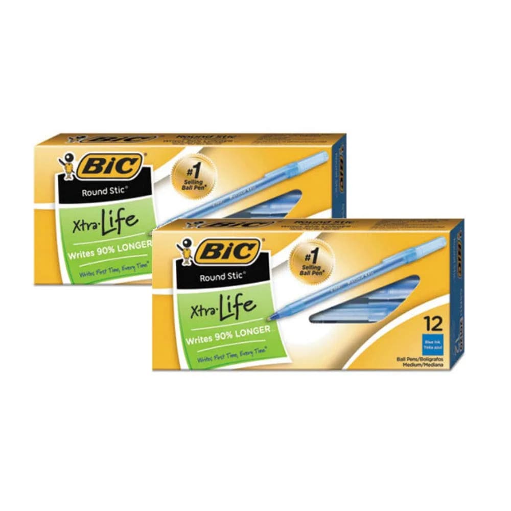 BIC Ballpoint Pen Refillable Blue | Smooth Ink & Ergonomic Grip (1 Count)