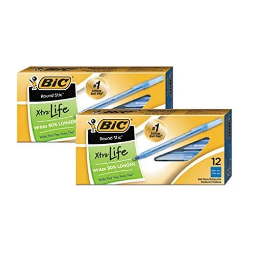 BIC Ballpoint Pen Refillable Blue | Smooth Ink & Ergonomic Grip (1 Count) thumbnail 1